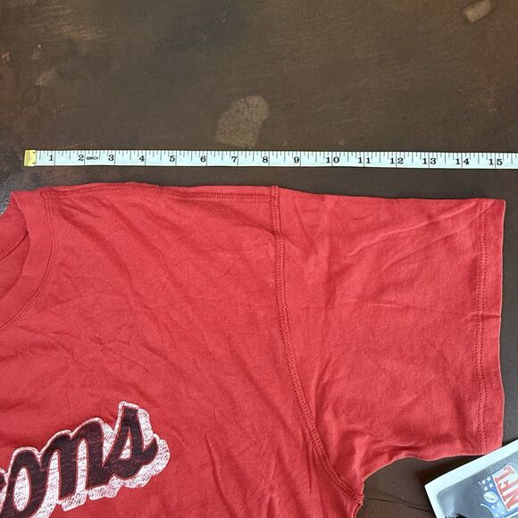Atlanta Falcons 47 Oversized relaxed Racer Red T-Shirt Women's Medium NFL NWT - Picture 8 of 12